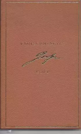 Couverture du produit · Ungeschminktes Goethe-Wort