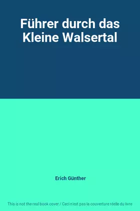 Couverture du produit · Führer durch das Kleine Walsertal
