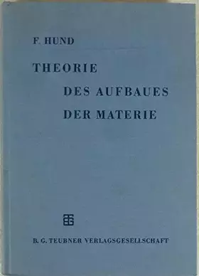 Couverture du produit · Theorie des Aufbaues der Materie