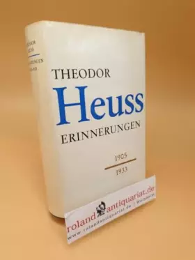 Couverture du produit · Erinnerungen 1905 - 1933