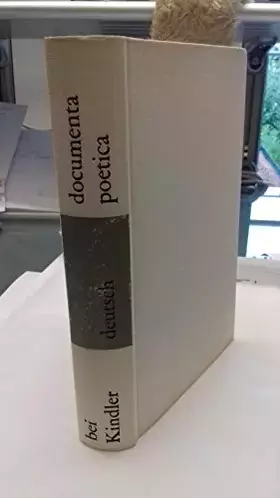 Couverture du produit · documenta poetica. deutsch