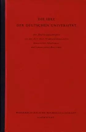 Couverture du produit · Die Idee Der Deutschen Universitat