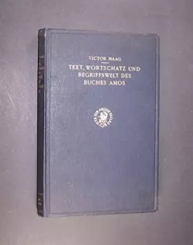 Couverture du produit · Text, Wortschatz und Begriffswelt Des Buches Amos