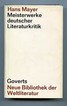Couverture du produit · Meisterwerke deutscher Literaturkritik