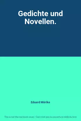 Couverture du produit · Gedichte und Novellen.