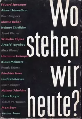 Couverture du produit · Wo stehen wir heute?