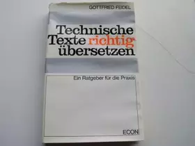 Couverture du produit · Technische Texte richtig übersetzen