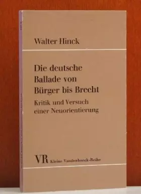 Couverture du produit · Die deutsche Ballade von Bürger bis Brecht