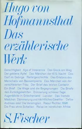 Couverture du produit · Das erzählerische Werk