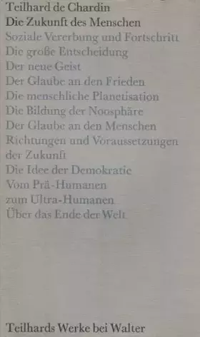 Couverture du produit · Werke. Bd. 5. Die Zukunft des Menschen