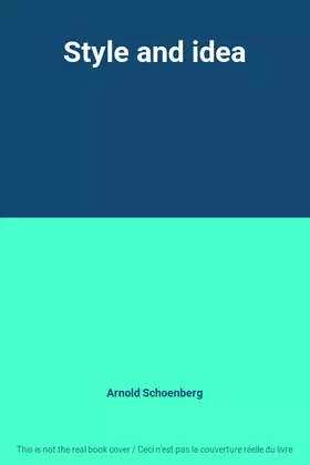 Couverture du produit · Style and idea