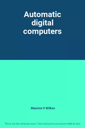 Couverture du produit · Automatic digital computers