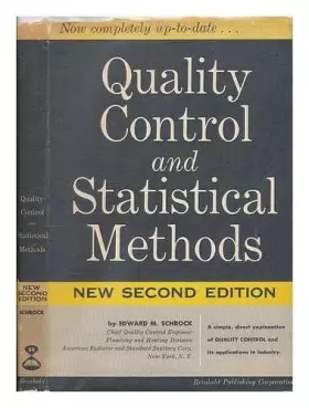Couverture du produit · Quality control and statistical methods