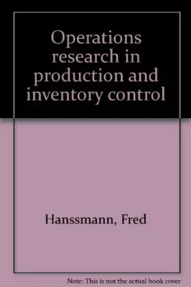 Couverture du produit · Operations Research in Production and Inventory Control