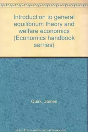 Couverture du produit · Introduction to general equilibrium theory and welfare Economics