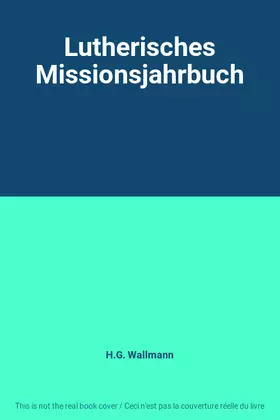 Couverture du produit · Lutherisches Missionsjahrbuch