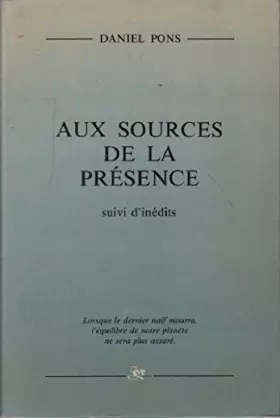Couverture du produit · Aux sources de la présence