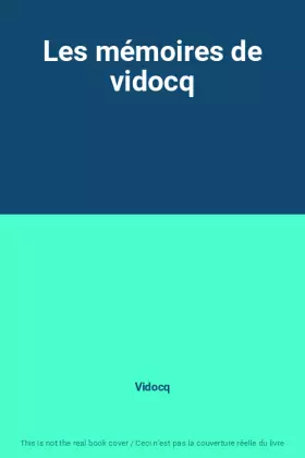 Couverture du produit · Les mémoires de vidocq