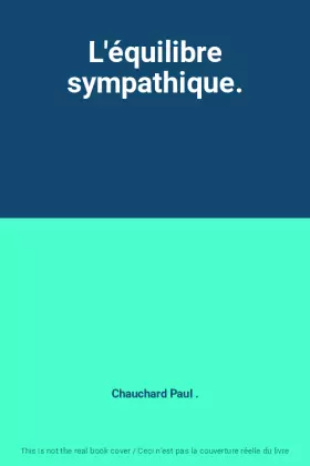 Couverture du produit · L'équilibre sympathique.