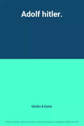 Couverture du produit · Adolf hitler.