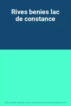 Couverture du produit · Rives benies lac de constance