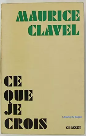 Couverture du produit · Ce que je crois