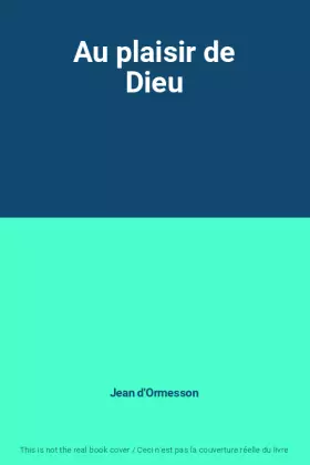 Couverture du produit · Au plaisir de Dieu