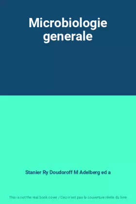 Couverture du produit · Microbiologie generale