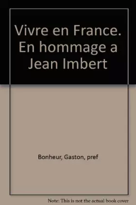 Couverture du produit · Vivre en France.