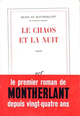 Couverture du produit · Le chaos et la nuit