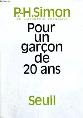 Couverture du produit · Pour un garçon de 20 ans in-8° br. 127 pp.