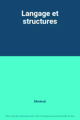 Couverture du produit · Langage et structures