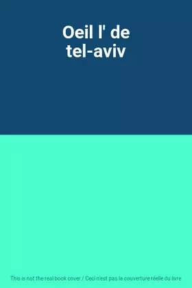 Couverture du produit · Oeil l' de tel-aviv