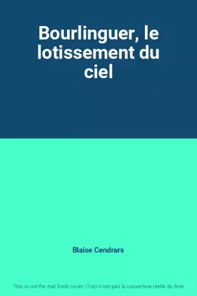 Couverture du produit · Bourlinguer, le lotissement du ciel