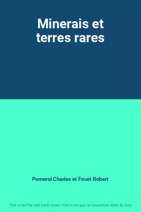 Couverture du produit · Minerais et terres rares