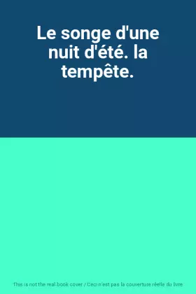 Couverture du produit · Le songe d'une nuit d'été. la tempête.