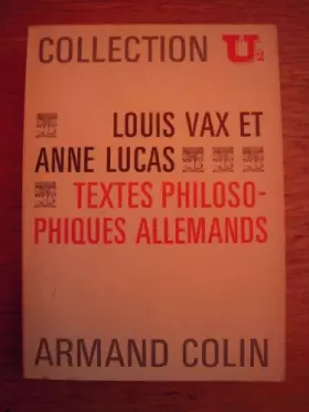 Couverture du produit · Textes philosophiques allemands