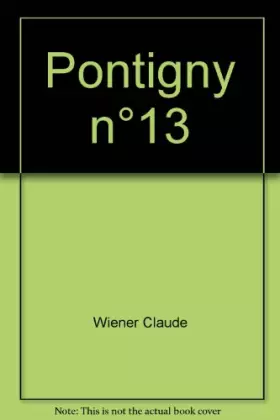 Couverture du produit · Pontigny n°13