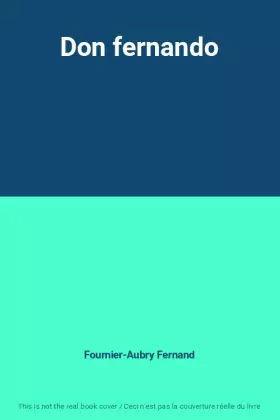 Couverture du produit · Don fernando
