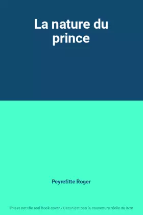 Couverture du produit · La nature du prince