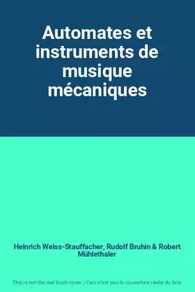 Couverture du produit · Automates et instruments de musique mécaniques