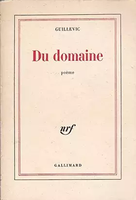 Couverture du produit · Du Domaine