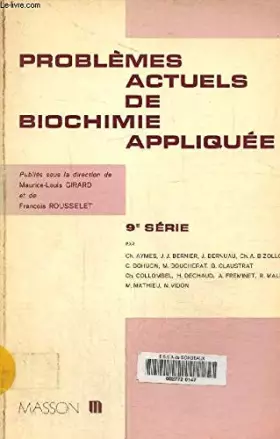Couverture du produit · Problèmes actuels de biochimie appliquée