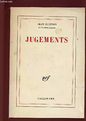 Couverture du produit · Jugements