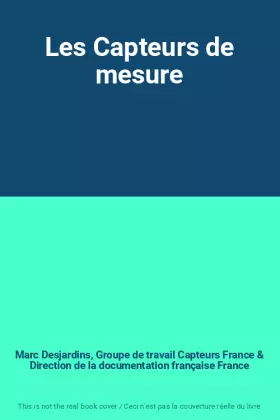 Couverture du produit · Les Capteurs de mesure