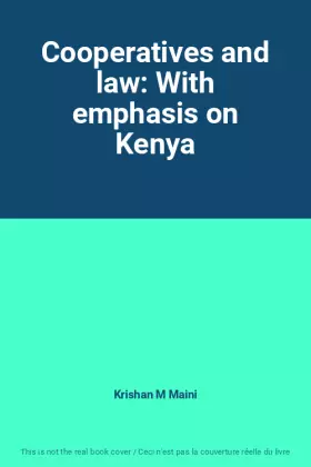 Couverture du produit · Cooperatives and law: With emphasis on Kenya