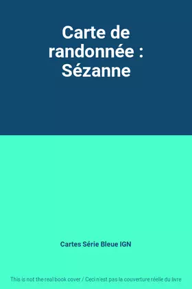 Couverture du produit · Carte de randonnée : Sézanne