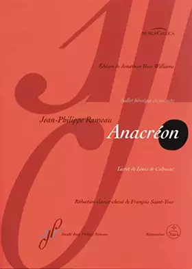 Couverture du produit · Anacreón: Ballet heroico en un acto, Reducción teclado canto