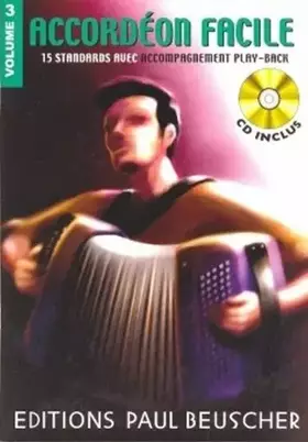 Couverture du produit · Partition : Accordeon facile volume 3 + CD