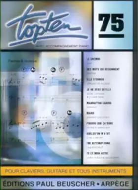 Couverture du produit · Partition : Top ten numero 75
